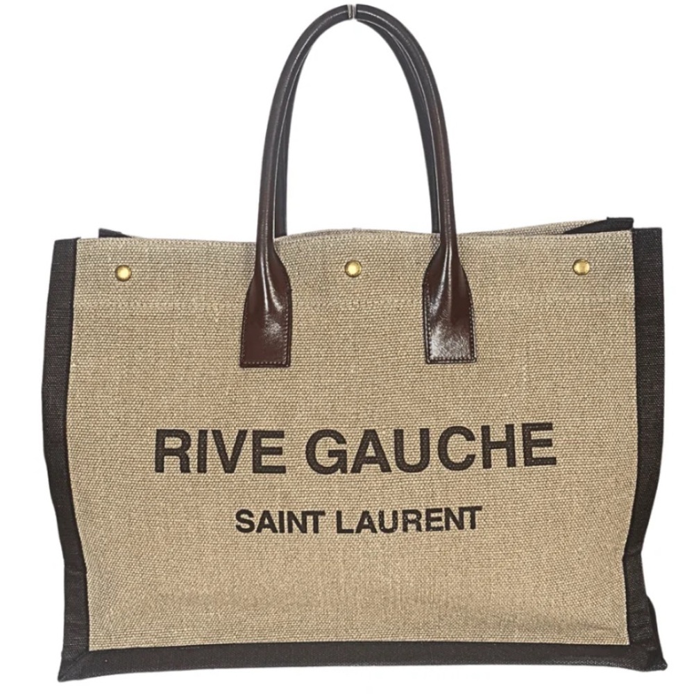 🛑SOLD🛑Saint Laurent Rive Gauche Beige and Black Tote